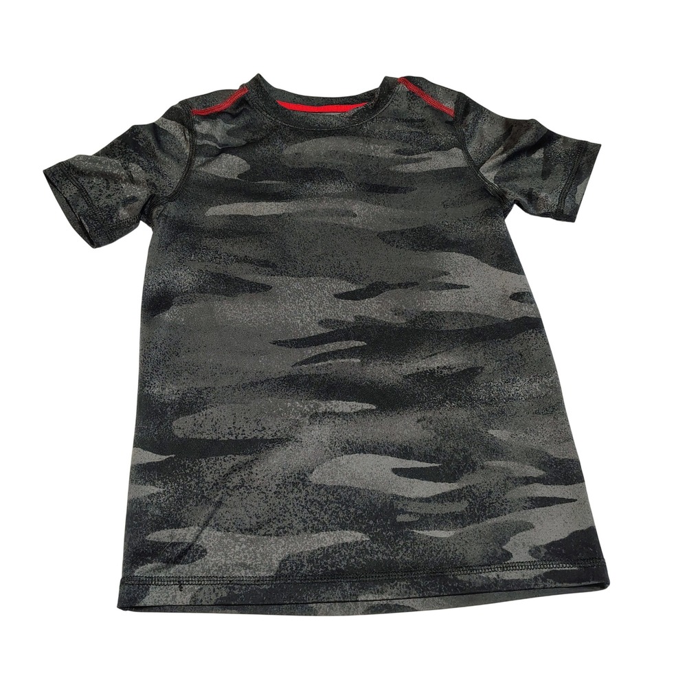 All in Motion Kids‎ Boys Camo Athletic TShirt Size S/67 Gray Red Short Sleeve